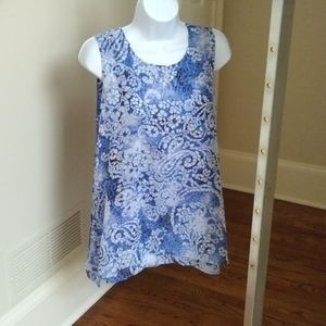 Fever, sm, sleeveless top, lightweight & flowy